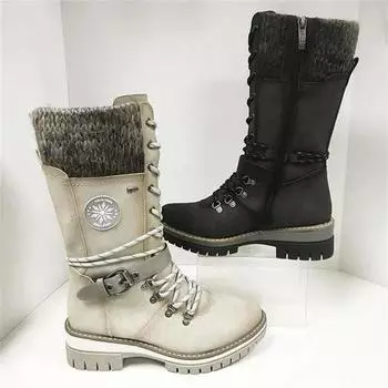 Женские модные зимние ботинки MAITA, зимние теплые зимние ботинки, теплые хлопковые ботинки, нескользящие походные ботинки, меховые сапоги 35 темно-зеленого