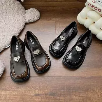 Женские мокасины 2024 Весна Новые туфли на плоской подошве на платформе в стиле ретро 2024 Дизайнерский бренд Повседневные туфли в стиле Лолита для ходьбы Оксфорды Zapatos Mujer 35 коричневый