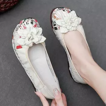 Женские мокасины Flroal, повседневные женские элегантные винтажные балетки, женские летние лоферы, роскошные туфли на плоской подошве из натуральной кожи CN 35 ярко-розовый