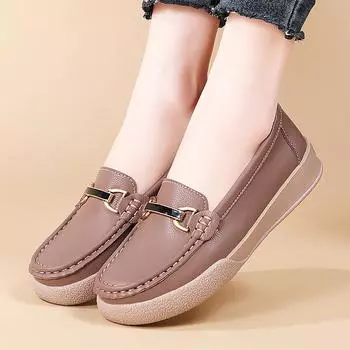 Женские мокасины, кожаная обувь для вождения, удобная обувь на плоской подошве, повседневная мягкая минималистичная летняя дышащая обувь для медсестер для женщин