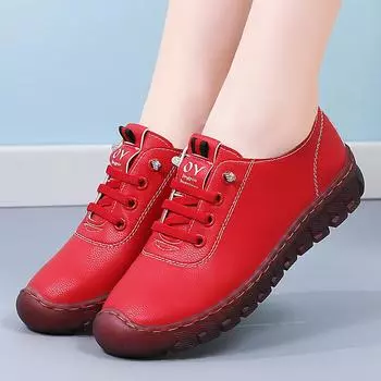 Женские мокасины на плоской подошве, красные туфли для вождения, повседневные черные минималистичные мягкие туфли для ходьбы для мам, большой размер EU: 36 чёрный