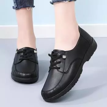 Женские мокасины на плоской подошве, повседневные черные минималистичные мягкие зимние теплые меховые туфли для мамы EU: 36 чёрный