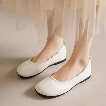 Женские мокасины с круглым носком, осенняя женская обувь, мягкие, с неглубоким носком, элегантные, повседневные кроссовки, удобные 35