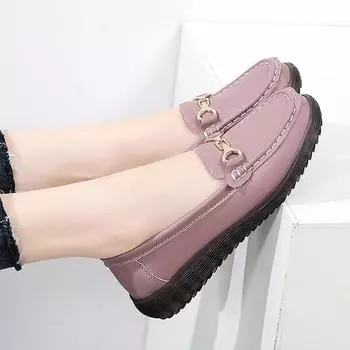 Женские мокасины Slip on Casual Summer Driving Shoes Office Business Moccasins for Mother 35 бежевый