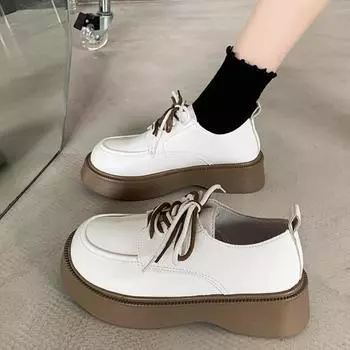 Женские мокасины Весна Британский стиль со шнуровкой на платформе Туфли Мэри Джейн Женские японские Jk Uniform Туфли Лолита Женские D229 35