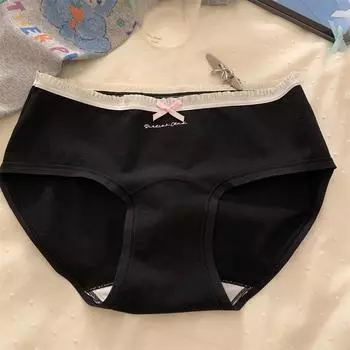 Женские мягкие антибактериальные хлопковые трусы - Однотонные, Экстра длинные и широкие, Нежный к коже трикотажный треугольный дизайн L (48-58 kg)