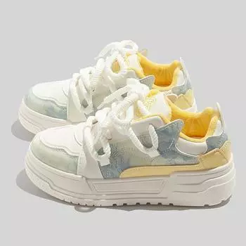 «Женские мягкие белые кроссовки — мода осень/зима 2024 года, толстая подошва, визуально увеличивают рост, универсальные и повседневные». 40