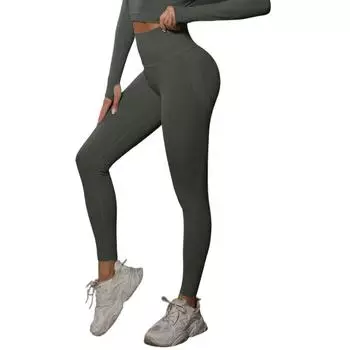 Женские мягкие брюки для йоги с высокой талией, леггинсы во всю длину S