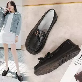 Женские мягкие лоферы без застежек, повседневные элегантные кроссовки, дышащие кожаные мокасины, обувь 35 бежевый