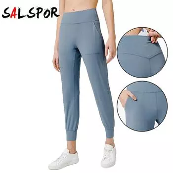 Женские мягкие на ощупь леггинсы с карманами для фитнеса, бега, эластичные штаны для йоги, спортивная одежда для тренировок в тренажерном зале