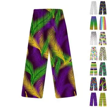 Женские мягкие удобные пижамные штаны с принтом, женские повседневные домашние брюки, зимние XL