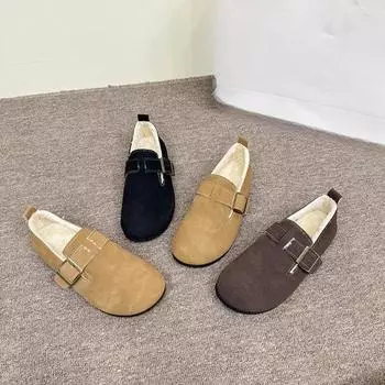 Женские мягкие зимние туфли с круглым носком, женские повседневные туфли на плоской подошве, мокасины на толстой подошве, осенняя новинка ретро-спортивной обуви 35
