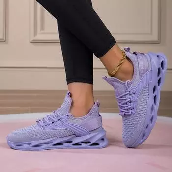 Женские/мужские кроссовки большого размера, легкая спортивная обувь Flyweave, кроссовки для фитнеса, спортивная обувь для активного отдыха 36 фиолетовый