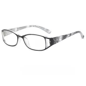 Женские Мужские Очки для Чтения Модный Принт Пожилые Гиперметропия Очки Смола Анти-Синий Свет Очки по Рецепту 0 degrees (flat mirror) чёрный