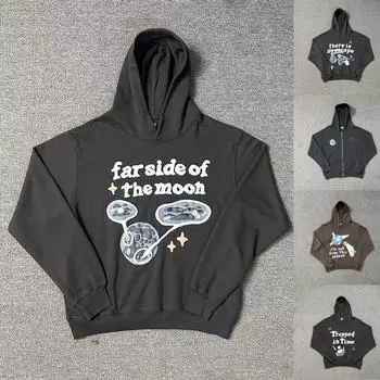 Женские мужские унисекс модные повседневные универсальные повседневные толстовки с круглым вырезом повседневные толстовки с длинным рукавом в стиле пэчворк M чёрный