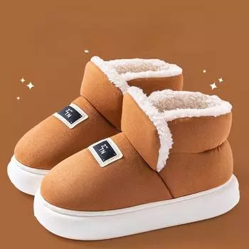 Женские/мужские зимние ботинки 2024 года, теплые, нескользящие, для улицы, для пар, хлопковые туфли, плюшевые, средней толщины, удобные, хлопковые туфли 35-36 розовый