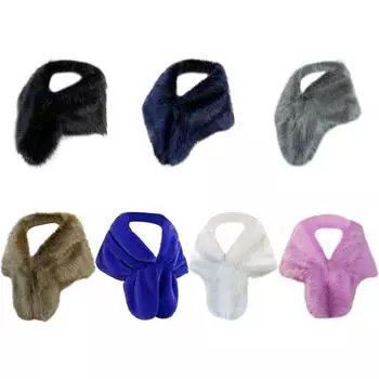 Женские накидки и шали из искусственного меха, свадебные зимние меховые палантины, свадебные меховые накидки, вечерняя накидка, пальто для невесты и подружек невесты One Size