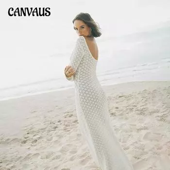 Женские накидки, летнее пляжное платье, однотонное сексуальное трикотажное пляжное бикини, купальник, накидка, солнцезащитная одежда S белый
