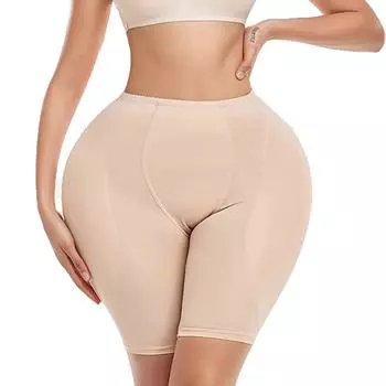 Женские накладки на бедра, корректирующее белье для бедер, утягивающее белье, сексуальное утягивающее белье с пуш-апом, интимные утягивающие трусики для трансвеститов, поддельные трусики для задницы S чёрный