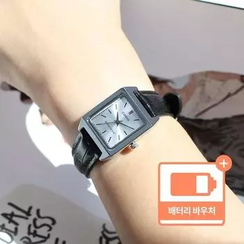 Женские наручные часы Casio Classic Rectangular Square + комплект с купоном на замену батареи