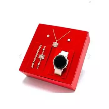 Женские наручные часы, ожерелье, браслет и серьги