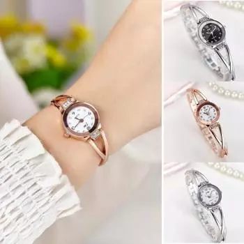 Женские наручные часы, роскошные часы-браслет, ремешок из нержавеющей стали, элегантные женские часы, подарочные часы белый