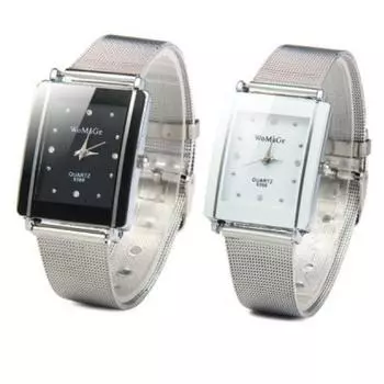 Женские наручные часы Роскошные прямоугольные повседневные часы Женские серебряный