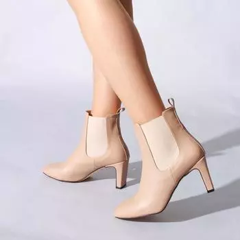 Женские натяжные кожаные ботинки и ботильоны