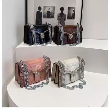 Женские небольшие квадратные сумки. Новые стильные сумки на цепочке с первоклассным внешним видом. Универсальные, подходят для ношения на одном плече и через плечо.