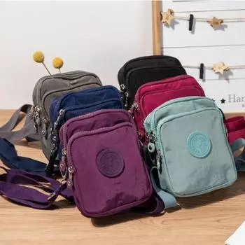 Женские нейлоновые холщовые сумки через плечо, большая монета, обмен денег, сумки на плечо для хранения мобильных телефонов, модные повседневные уличные сумки