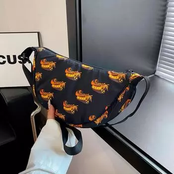 Женские нейлоновые сумки через плечо с граффити, сумки большой емкости, роскошные дизайнерские сумки, повседневные женские дорожные сумки, новая мода