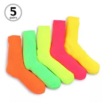 Женские неоновые флуоресцентные носки с круглым вырезом Fancy No15 37-39.5