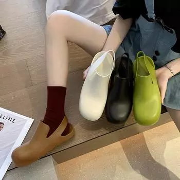 Женские непромокаемые сапоги, прозрачная обувь на плоской подошве, большие размеры, непромокаемые нескользящие модные новые ботильоны, короткие женские ботинки, ботильоны Tt76Ft65