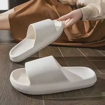 Женские нескользящие дезодорирующие банные тапочки из ЭВА – толстые, мягкие и удобные для использования в помещении или в отеле 39-40