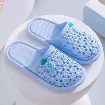 Женские нескользящие домашние тапочки, летние верхние тапочки с мягкой подошвой 36