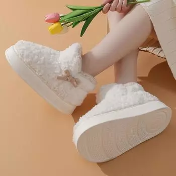 Женские нескользящие хлопковые туфли нового стиля. 36-37 слоновая кость