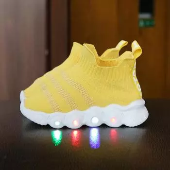 Женские нескользящие кроссовки, детская летная обувь с дышащей сеткой 21 чёрный