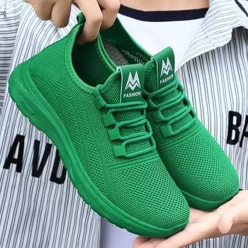 Женские нескользящие кроссовки для ходьбы, удобные, легкие, дышащие, на шнуровке, трикотажные, сетчатые, повседневные, для тенниса, тренировок, бега, кроссовки для женщин 36