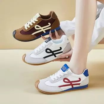 Женские нескользящие кроссовки на шнуровке, дышащие, для ходьбы, удобные кроссовки на платформе, кроссовки из искусственной кожи, легкие повседневные теннисные туфли для женщин 35