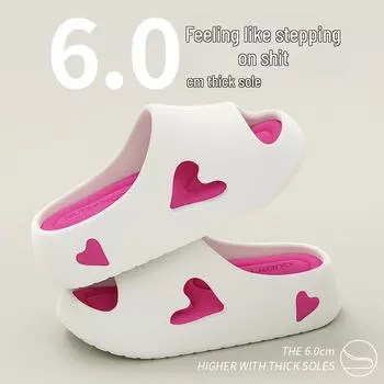 Женские нескользящие летние тапочки для ванной из ЭВА 2024 года для дома 37-38 белый/фиолетовый