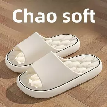 Женские нескользящие сандалии EVA 2024 года — бесшумные, дезодорирующие, для использования в помещении и на улице, летний стиль унисекс 37-38 чёрный