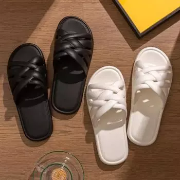 Женские нескользящие тапочки для ванной 2024 года, летние новые повседневные дышащие легкие туфли для бассейна, сандалии для дома и улицы, пара 36-37 кофейный