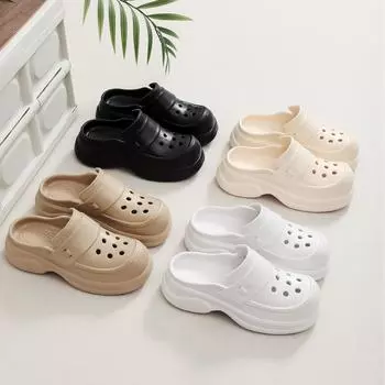 Женские нескользящие тапочки с толстой подошвой, женские летние мягкие пляжные сандалии из ЭВА, женская верхняя одежда, домашняя обувь для дома, обувь 36-37 белый