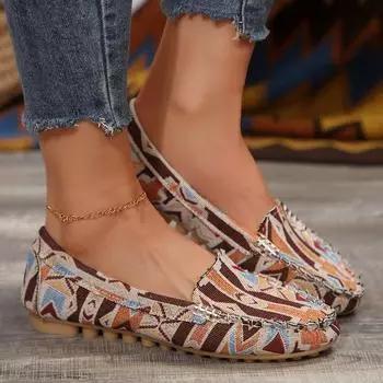 Женские нескользящие туфли на плоской подошве с круглым носком, дышащие, без застежек, ленивые, с неглубоким носком, женская обувь на весну и осень, вулканизированные туфли 37 оранжевый