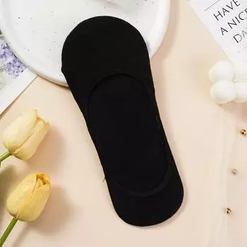 Женские невидимые носки-лодочки, летние силиконовые нескользящие модные носки до щиколотки, низкие женские однотонные хлопковые дышащие носки EUR 35-39
