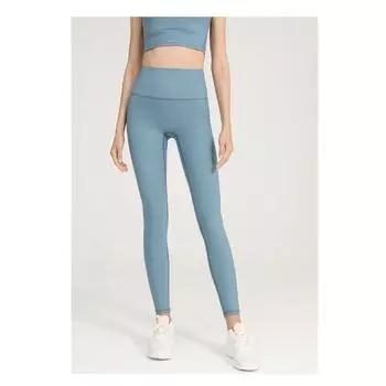 Женские нитяные штаны для йоги с высокой талией для похудения S чёрный