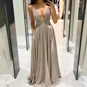 Женские нижние юбки больших размеров вечернее платье с открытой спиной блестящее платье на тонких бретельках с глубоким вырезом длиной до пола женское платье для банкета XL красный