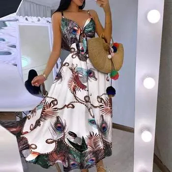 Женские нижние юбки больших размеров, женское платье с цветочным принтом, завязанное на весну и лето, платье трапециевидной формы до щиколотки для банкета L чёрный