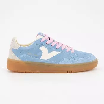 Женские низкие кеды VICTORIA из розовой кожи цвета лазури 38 бледно-синий