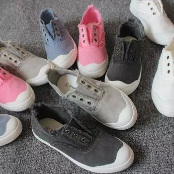 Женские низкие туфли из мытой парусины — необработанные края, удобные, в корейском и гонконгском стиле 39 чёрный